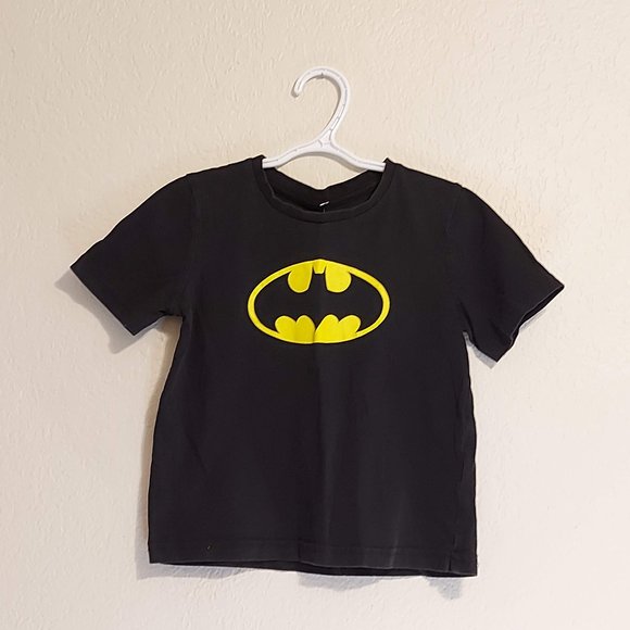 Batman Logo Kids Black Graphic Tee - Picture 3 of 6